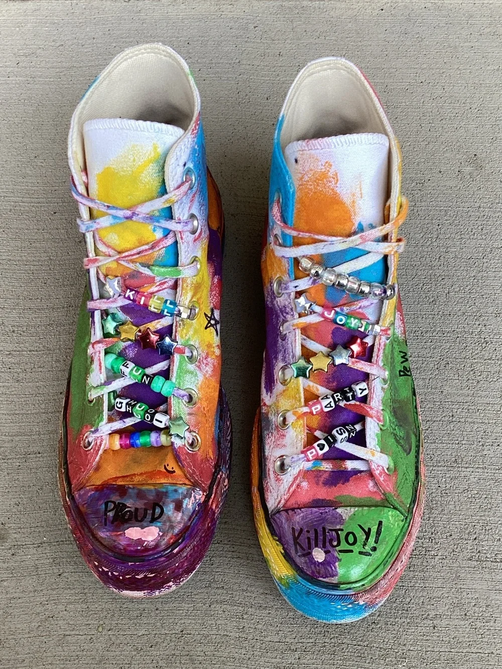 Converse Chuck Taylor Hand-Painted High-Top Sneakers #560846F Unisex